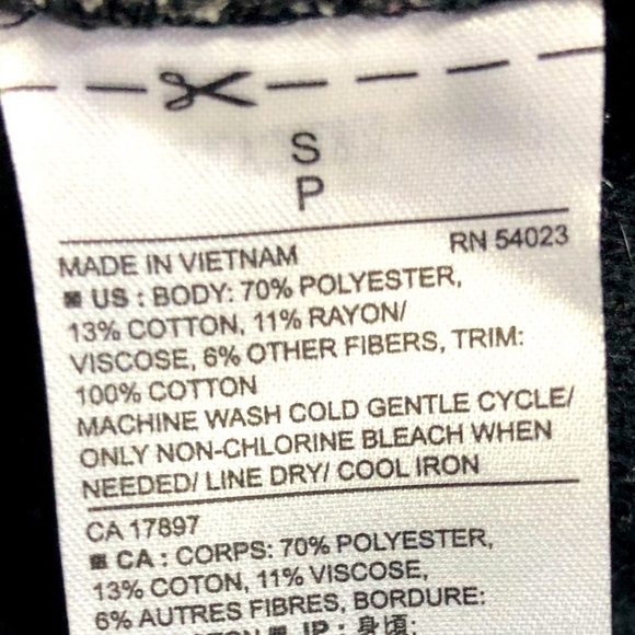 Banana Republic black textured open cardigan small - Picture 4 of 6